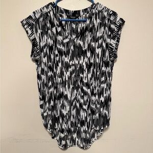 Simply Vera Vera Wang Monochrome Abstract Blouse